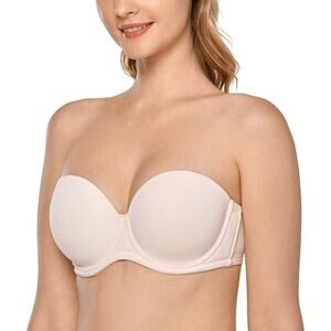DELIMIRA Women's Underwire Contour Multiway Full Coverage Strapless Bra Size 38G